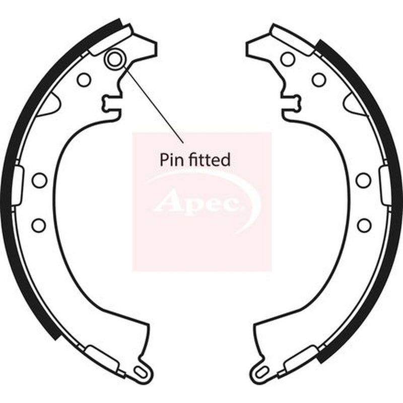 Apec Brake Shoe Set Axle Kit fits Daihatsu Extol 2004-2006 1.3