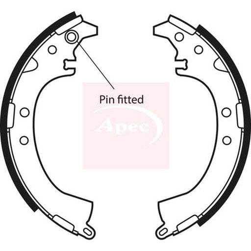 Apec Brake Shoe Set Axle Kit fits Daihatsu Extol 2004-2006 1.3