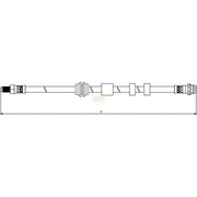 NAPA Brake Hydraulic Hose Line Front NBH1152
