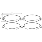 Brembo 4 x Front Brake Pad Set fits Ldv Maxus 2005-2009 2.5