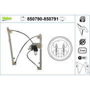 Valeo Electric Window Regulator Lifter Right Front 850791