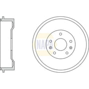 NAPA Brake Drum Assembly Rear fits Dacia Duster 2010-2019 1.2 1.3 1.5 1.6