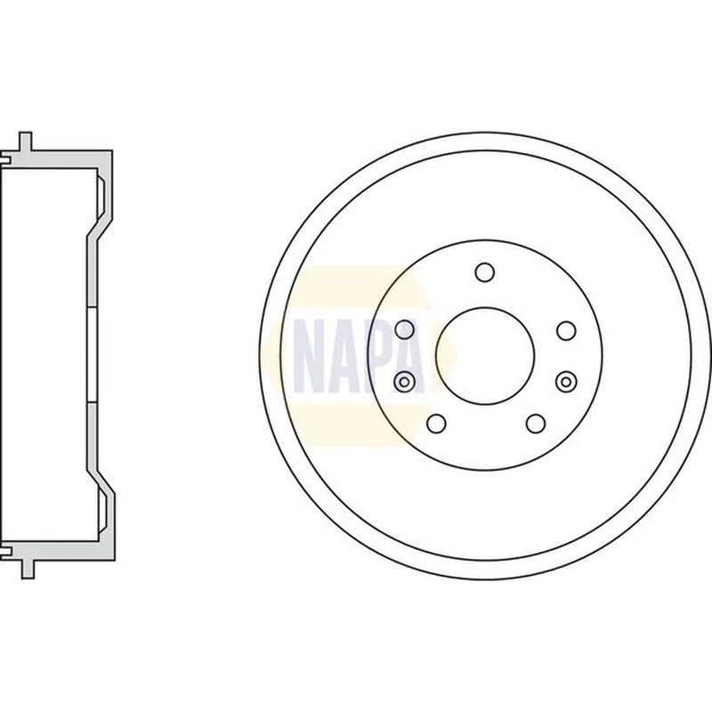 NAPA Brake Drum Assembly Rear NDR1045