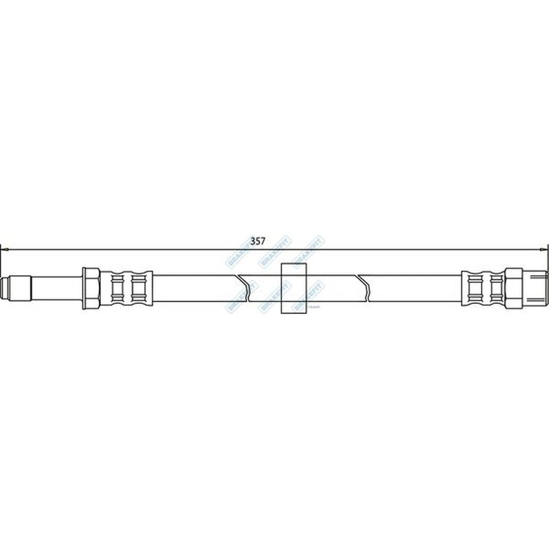 Apec Brake Hydraulic Hose Line Front fits Seat Toledo 1991-1999 1.6 1.8 1.9 2.0