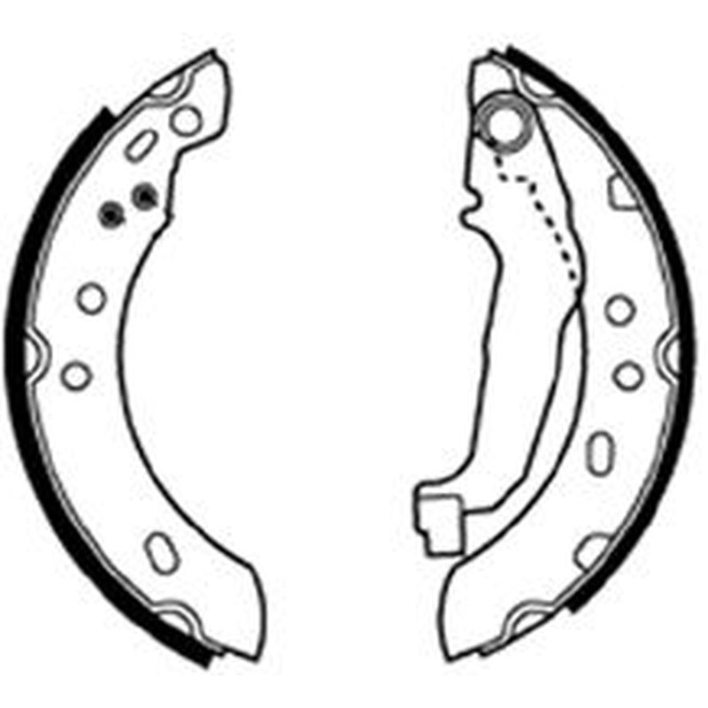 Abtex Brake Shoe Set Axle Kit fits Nissan Micra II 1992-2003 1.0 1.3 1.4