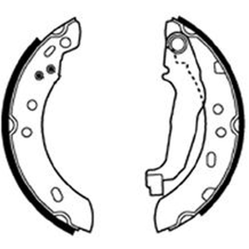 Abtex Brake Shoe Set Axle Kit fits Nissan Micra II 1992-2003 1.0 1.3 1.4