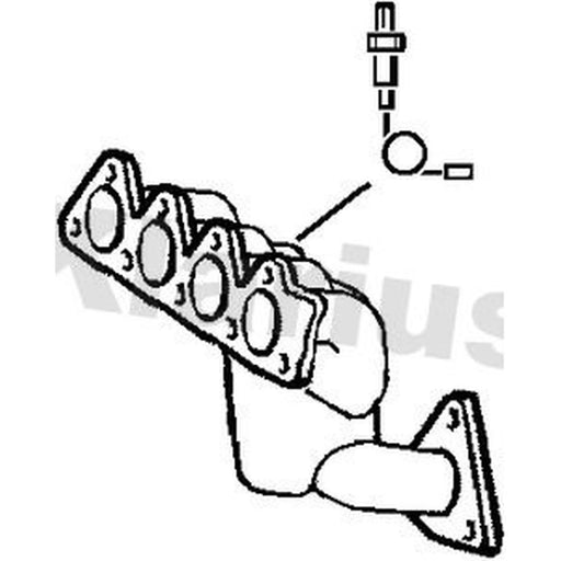 Klarius Catalyst Type Approved With Pipe Front fits Renault Laguna I 1997-2001