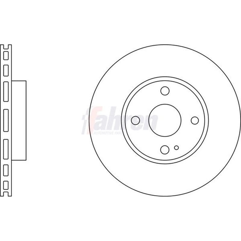 Fahren 2 x Vented Front Brake Discs FBD6938-x2