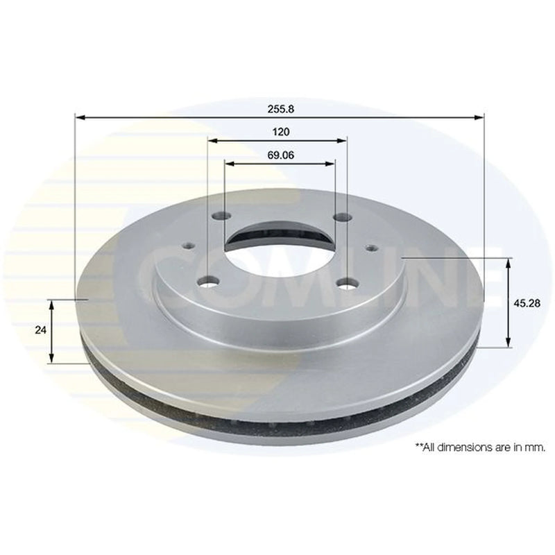 Comline Front Brake Discs & Pads fits Kia Sportage II 2005-2006 2.0