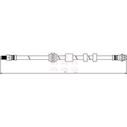 Apec Brake Hydraulic Hose Line Front fits Ford Galaxy II 2006-2015