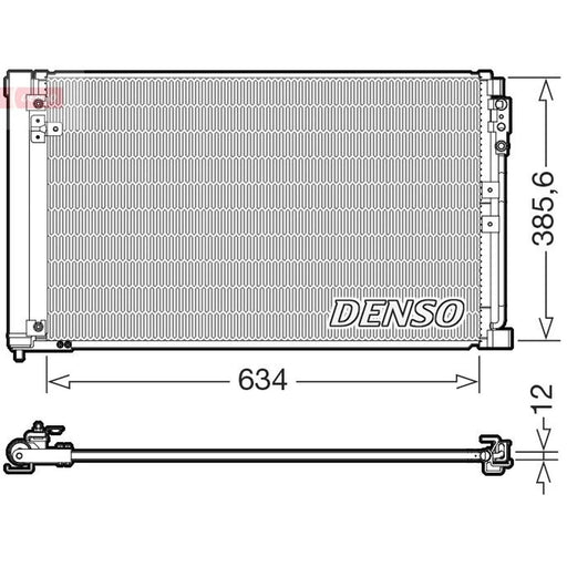 Denso Air Conditioning Condenser fits Infiniti Q50 2013-2014 2.0
