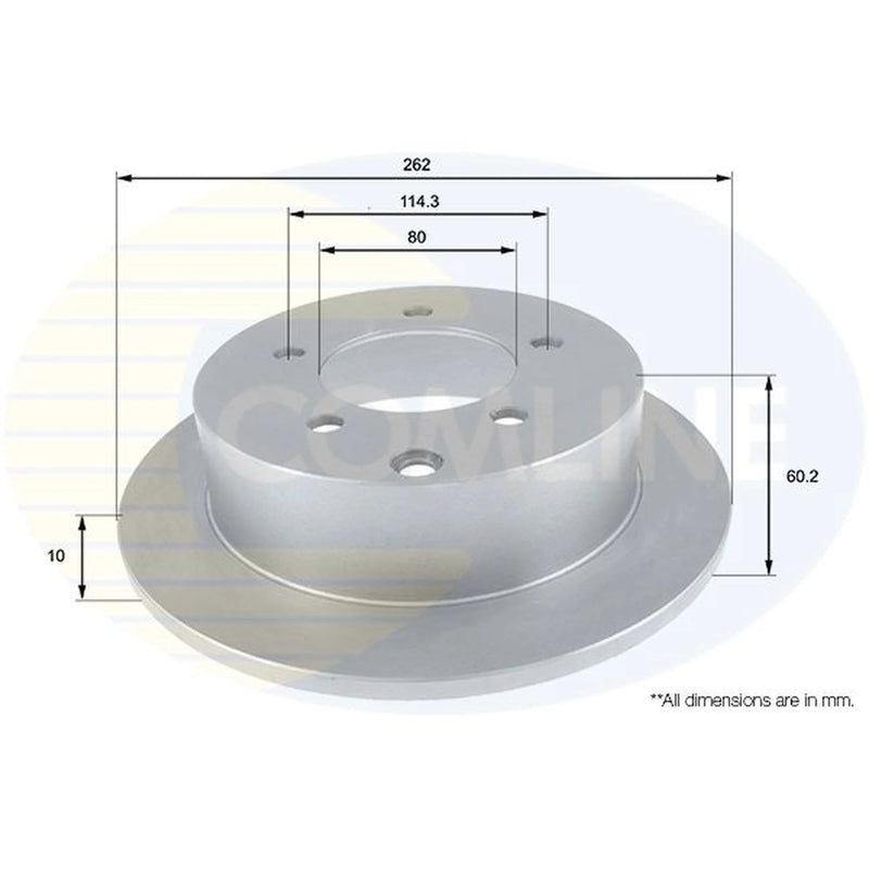 Comline Front & Rear Brake Discs & Pads fits Mitsubishi Lancer VIII 2008 on 2.0