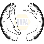 NAPA Brake Shoe Set Axle Kit fits Opel Astra F 1991-2001 1.4 1.6 1.7