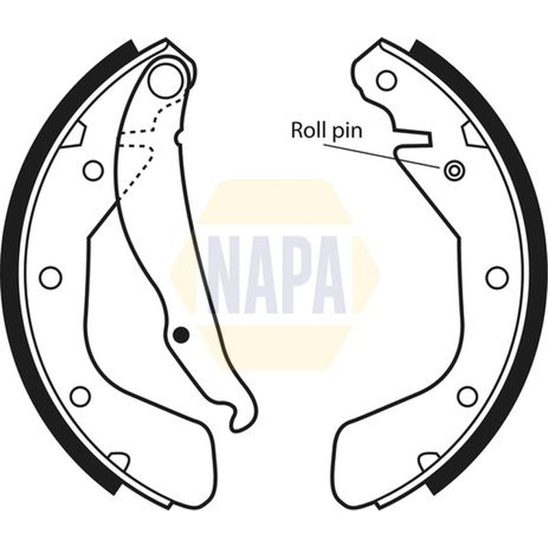 NAPA Brake Shoe Set Axle Kit fits Opel Astra F 1991-2001 1.4 1.6 1.7