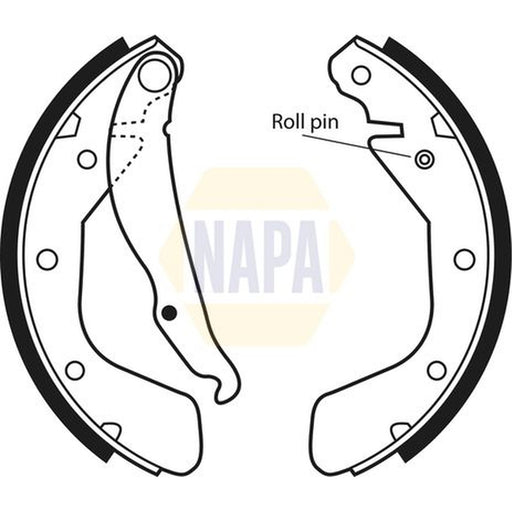 NAPA Brake Shoe Set Axle Kit fits Opel Astra F 1991-2001 1.4 1.6 1.7