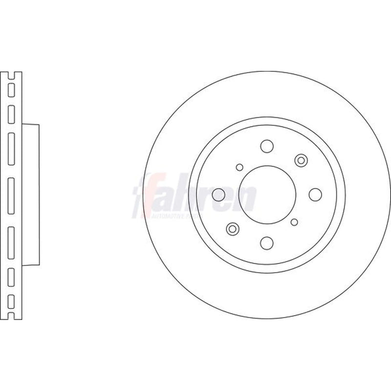 Fahren Front Brake Vented Discs & Pads fits Suzuki Swift III 2010-2017 1.2 1.3