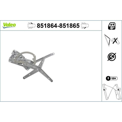 Valeo Electric Window Regulator Lifter Left Front 851864