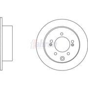 Fahren 2 x Solid Rear Brake Discs FBD6630