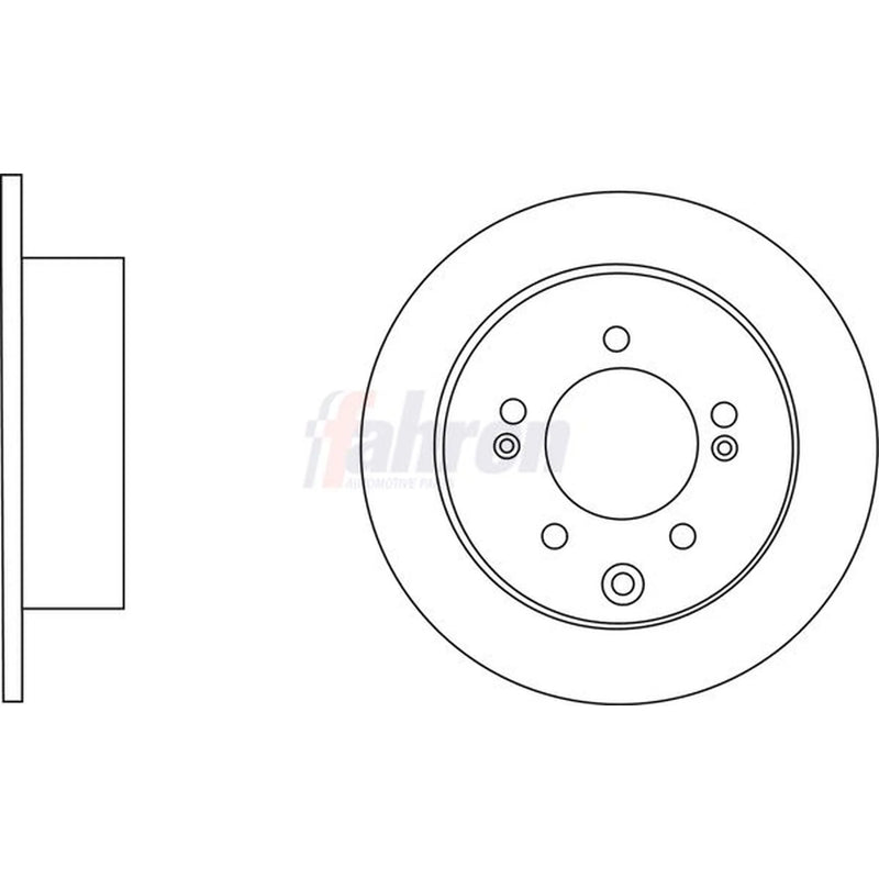 Fahren 2 x Solid Rear Brake Discs FBD6630