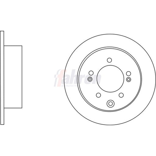 Fahren 2 x Solid Brake Discs fits Kia Soul I 2009-2014 1.6