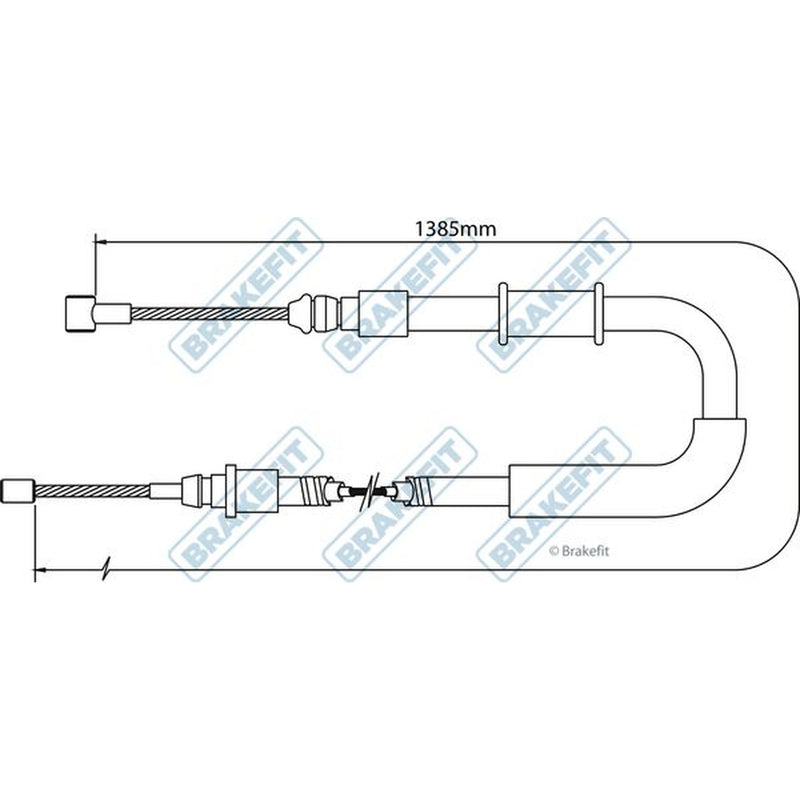 Apec Handbrake Cable Left Rear fits Citroën Relay III 2006-2020 2.0 2.2 3.0
