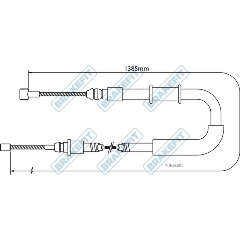 Apec Handbrake Cable Right Rear BBC3071