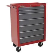 Sealey Rollcab 7 Drawer with Ball-Bearing Slides Red/Grey AP22507BB Sealey - Dynamic Drive