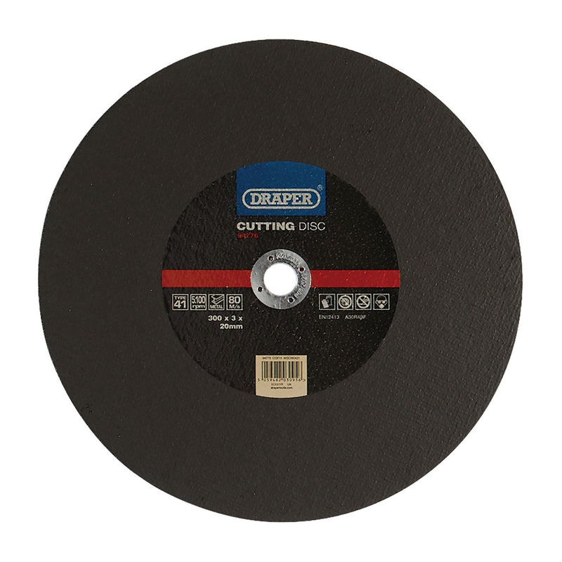 Draper Metal Cutting Disc, 300 x 3 x 20mm 94776 Draper - Dynamic Drive