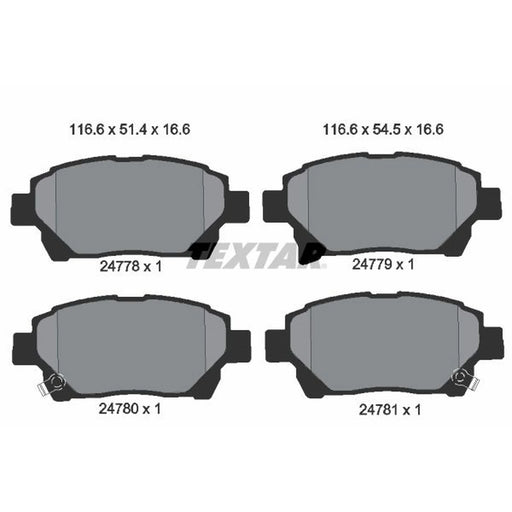 Textar Front Brake Pad Set 2477801