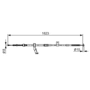 Bosch Handbrake Cable Rear fits Toyota Avensis 2003-2008 1.6 1.8 2.0 2.2 2.4