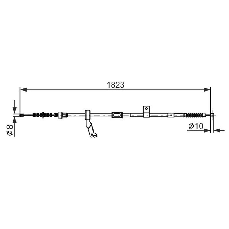Bosch Handbrake Cable Rear fits Toyota Avensis 2003-2008 1.6 1.8 2.0 2.2 2.4