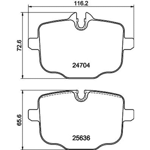 Mintex Rear Brake Pad Set fits BMW 5 2016-2023