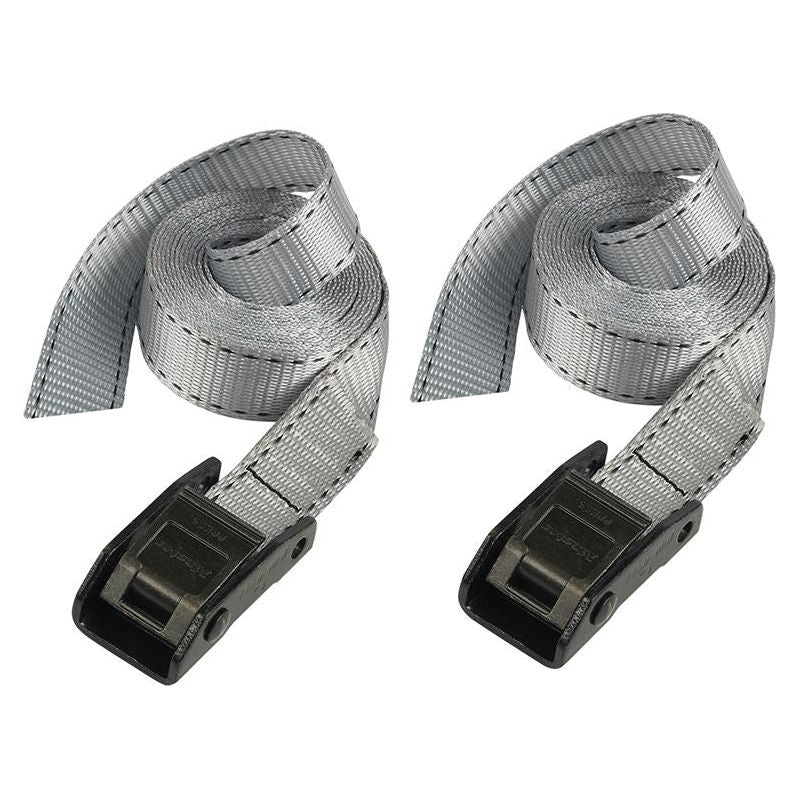 Master Lock Lashing Strap with Metal Buckle, Grey 2.5m 150kg (Pack 2) Master Lock - NN4 Online