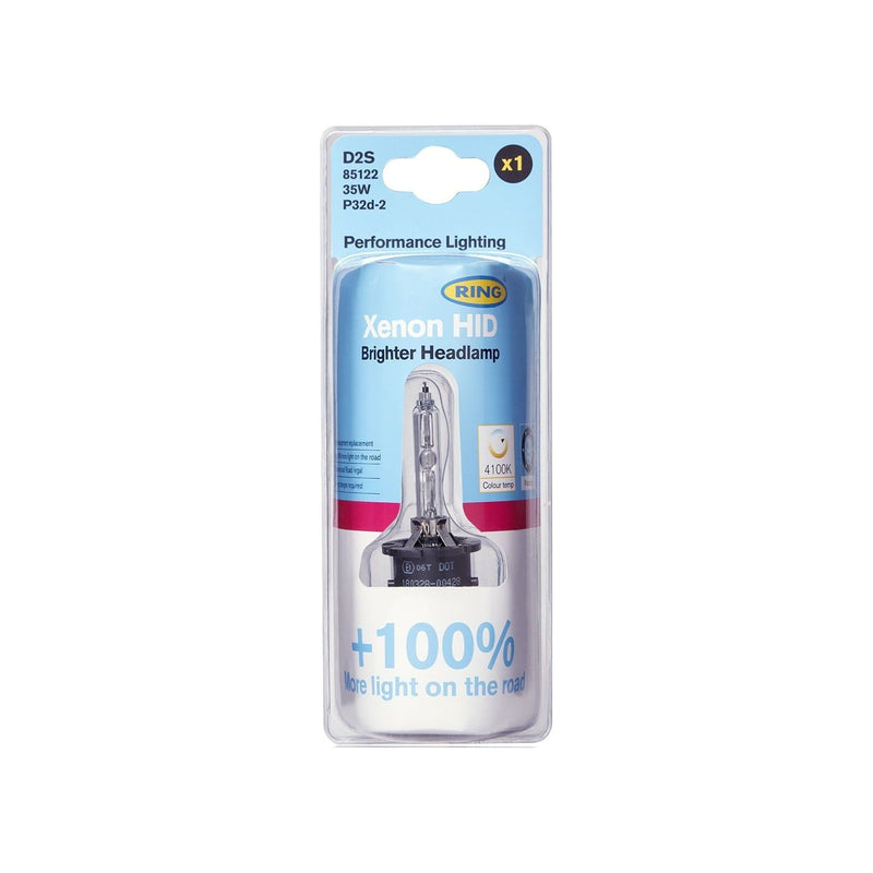 Ring +100% D2S HID Bulb Headlamp - R85122100 85V 35W P32d-3 Ring Automotive - Dynamic Drive