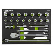 Carlyle Tools 21Pc 1/2 Drive 6 Point Socket Set 10mm To 24mm - image 1