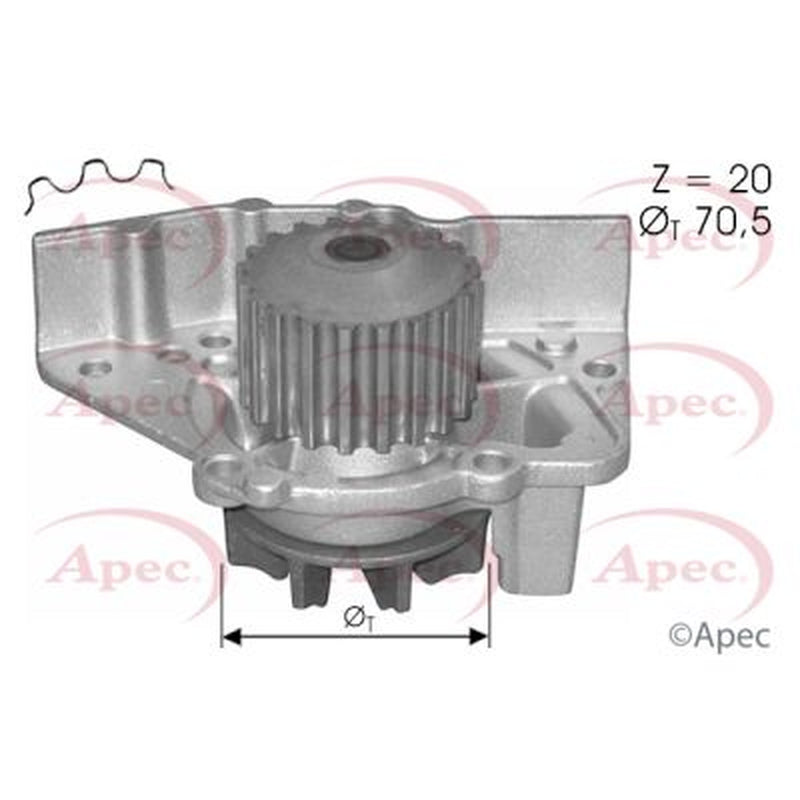 Apec Engine Cooling Water Pump fits Citroën Berlingo First 1996-2003 1.8 1.9