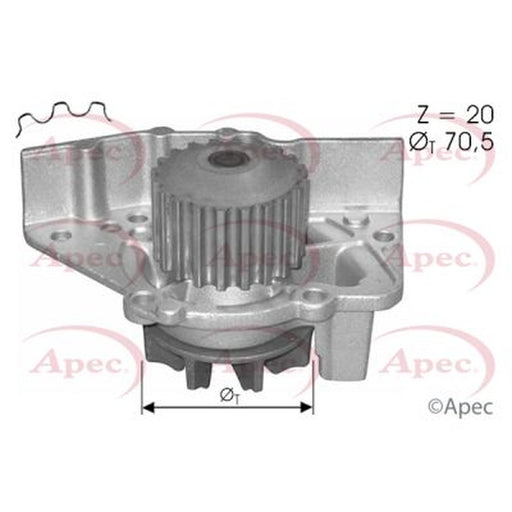 Apec Engine Cooling Water Pump fits Citroën Berlingo First 1996-2003 1.8 1.9