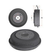 Juratek Brake Drum Assembly Rear JDR044