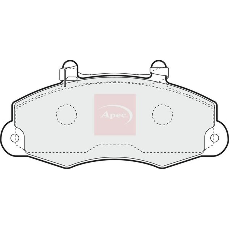 Apec Front Brake Pad Set fits Ford Transit 1991-2000 2.0 2.5