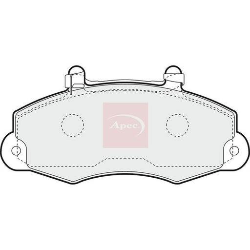 Apec Front Brake Pad Set fits Ford Transit 1991-2000 2.0 2.5