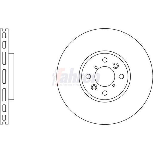 Fahren 2 x Vented Brake Discs fits Suzuki Swift III 2010-2017 1.2 1.3