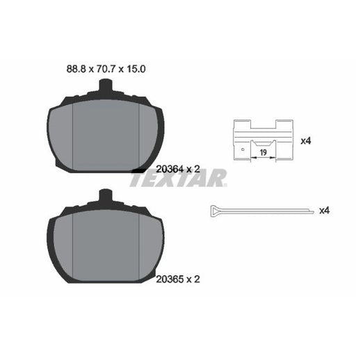 Textar Front Brake Pad Set 2036404