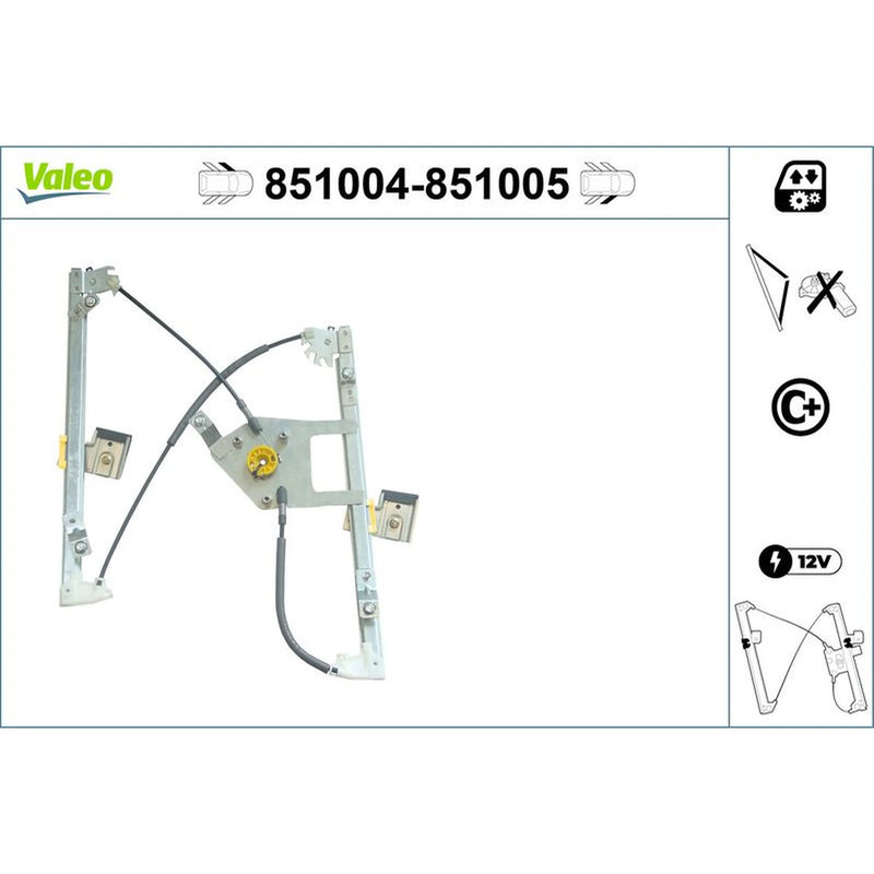 Valeo Electric Window Regulator Lifter Left Front 851004
