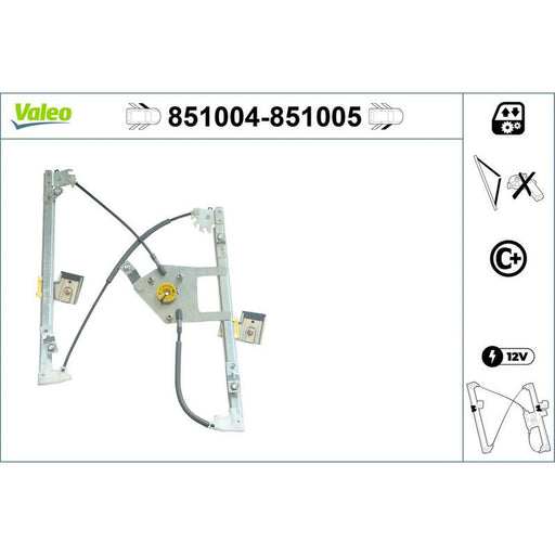 Valeo Electric Window Regulator Lifter Right Front 851005