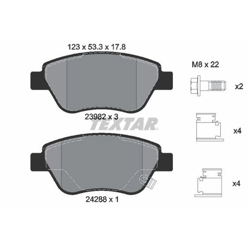 Textar Front Brake Pad Set 2398202