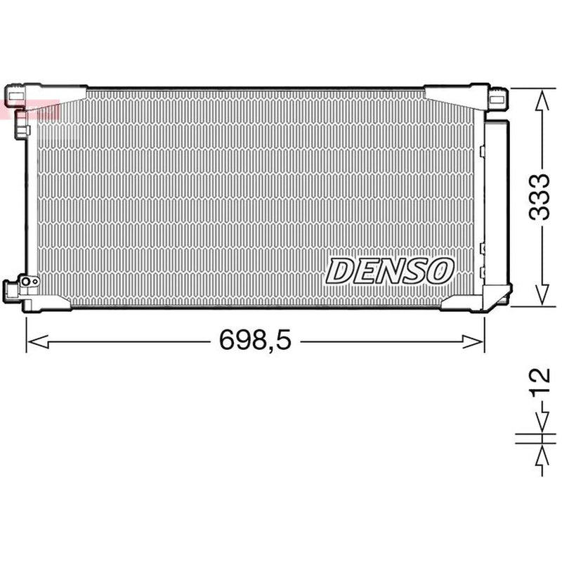 Denso Air Conditioning Condenser fits Toyota Auris 2015-2018 1.2
