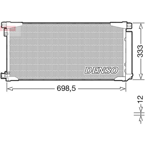 Denso Air Conditioning Condenser fits Toyota Auris 2015-2018 1.2