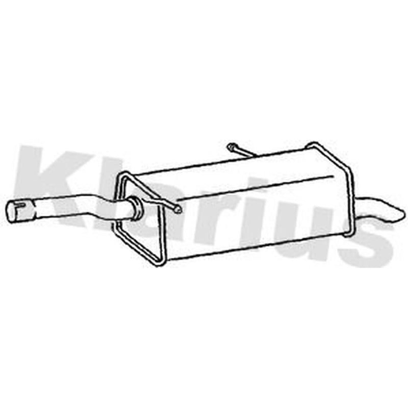 Klarius Box With Tail Pipe Rear fits Citroën C3 Picasso 2010-2015 1.6