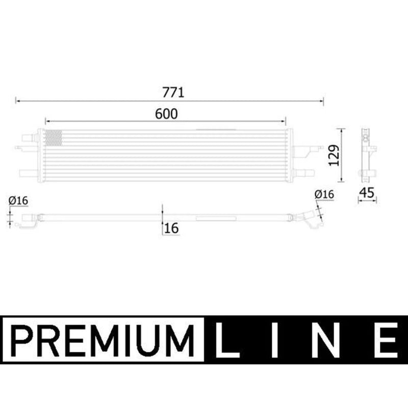 Mahle Engine Radiator fits Volvo V60 I 2012-2018