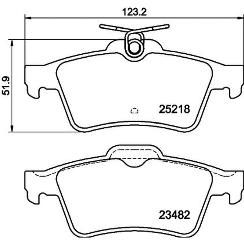 DON Rear Brake Pad Set fits Peugeot 508 I 2010-2018 1.6 2.0 2.2
